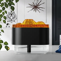 Volcano Home Mini USB Desktop Ultrasonic Aroma Difusor Night Light Flame Mist Spray Plug-In para aromaterapia al aire libre