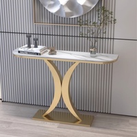 Table console moderne de luxe en marbre pour salon et entrée d'appartement – Mobilier de maison