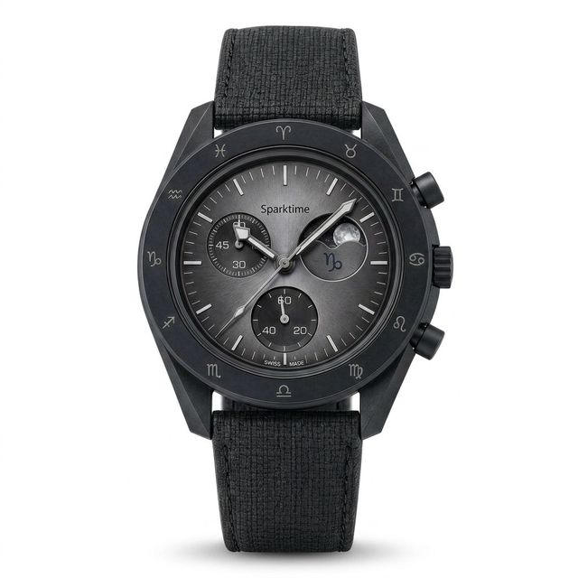 Mission Bioceramic Miyota Chronograph Watch Space Planet Series Zodiac Edition 42mm Analog Quartz Glass Rubber Fashion