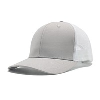 Casquette Trucker personnalisée à 6 panneaux en toile, blocs de couleur, visière incurvée, dos en maille, réglable, unisexe, pour l'extérieur, avec logo personnalisé, casquette OEM