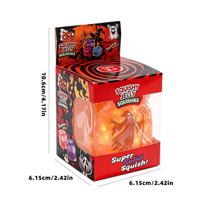 Juguete Blandito de Cubo de Maltosa de Halloween, Juguete Antiestrés de Ascenso Lento, Cubo de Dibujos Animados para Niños, Juguete Sensorial, Decoración del Hogar - Product Image 6