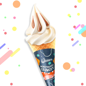 Einweg-Eistüte mit Aluminium folie und Papier hüllen Konische Kegel verpackungs halter für Eiscreme-Dessert-Snacks - Product Image 1