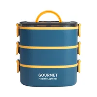 Boîte à lunch en acier inoxydable 304, 3 couches, portable, boîte à lunch bento pour adultes, récipient alimentaire chauffable, boîtes de rangement pour le travail, l'école