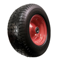 Nouveau prix usine Roue en mousse PU 16x6.50-8 avec jante métallique et roulement à billes, capacité de charge 300 kg, garantie 1,5 an, pour entrepôt et tondeuses à gazon