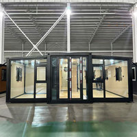 Maison conteneur écologique extensible à double aile de 20 et 40 pieds, 2 chambres, villa mobile préfabriquée étanche avec salle de bain et appartement