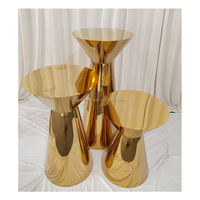 Décoration d'événements de mariage, vase à fleurs en acier inoxydable doré et blanc, hauteur réglable 30*100cm, centre de table démontable