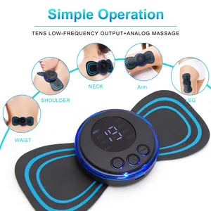 Patch de Massage du cou Mini Portable Intelligent Pulse Patch de Massage Cervical Ménage Épaule et Cou Physiothérapie Instrument