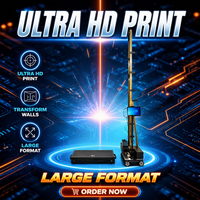 Impresora UV vertical de cerámica para pared con efecto 3D de alta definición, impresora UV para murales, impresión directa en pared