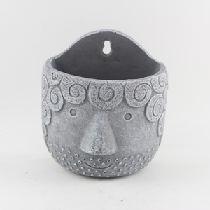 Pot de fleurs moderne en ciment, design visage de fille, pour intérieur et extérieur, statue décorative pour la maison - Product Image 5
