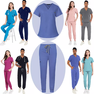 पुरुषों के डॉक्टरों और नर्सों के लिए कस्टम आकार की मेडिकल स्क्रब वर्दी सेट उचित कीमतों में बिक्री पर उपलब्ध - Product Image 3
