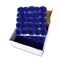 AYOYO OEM Saint-Valentin Roses en cristal or et rose Tête de fleur artificielle Sirène Bleue