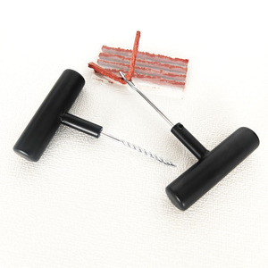 Kit de réparation de pneus sans chambre à air pour moto TOOLON avec outils en acier au carbone, poignée antidérapante, bouchons de réparation de pneus noirs, garantie 1 an - Product Image 4