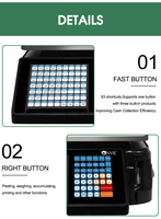 Balance d'impression d'étiquettes sans fil NVK TM-A20 avec support de point d'accès mobile, balance Bluetooth avec lecteur de codes-barres et USB RJ45