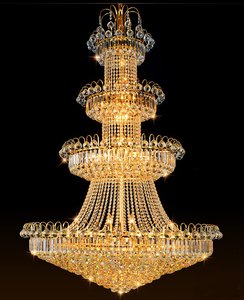 JYLIGHTING soffitto alto di lusso grande moderno lampadari di cristallo a Led per sale d'albergo luci a soffitto lampadario scala - Product Image 5