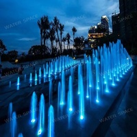 Fournisseur en gros Fontaine à eau musicale LED multicolore personnalisée pour enfants, décoration aquatique dansante pour place commerciale