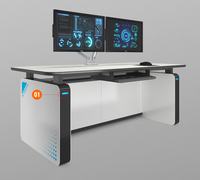 Kesino Direct Sales Système intégré haut de gamme Console intégrée Bureau ergonomique Console de salle de contrôle CCTV Table de console Mobilier