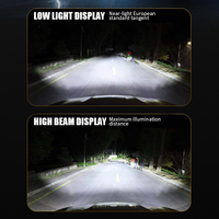 Lampu depan LED Laser Hi/Lo, 320W Laser Hi/Lo H7 H1 H4 3 tabung tembaga Super pendingin 6000K Beam untuk mobil truk proyektor lampu Upgrade