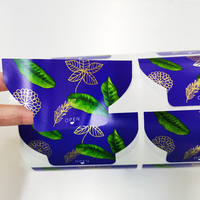 Autocollants personnalisés à coller soi-même, faible MOQ, autocollant estampé à chaud en feuille d'or pour les articles de première nécessité