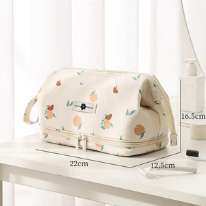 Ginzeal, bolsa de maquillaje de gran capacidad para mujer, portátil, nueva moda, bolsa de lavado de almacenamiento de tela Oxford, artículos de viaje Ins súper populares - Product Image 2