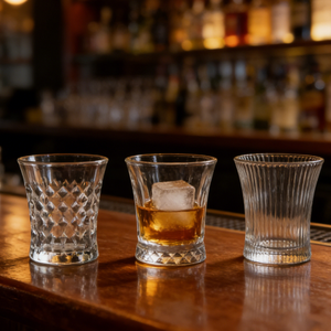 Lot de verres à shot <span class=keywords><strong>en</strong></span> cristal sans plomb à 3 motifs, avec bord évasé <span class=keywords><strong>en</strong></span> forme de sablier, mini-gobelets pour whisky, tequila et spiritueux - Product Image 1