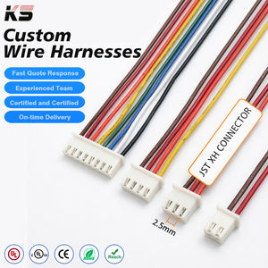 Conector de cable Pa66 hembra de paso de 2,5mm Original personalizado 2 3 4 pines Jst Xh 2,5 conector de montaje de arnés de Cable Cables de 10 vías - Product Image 1