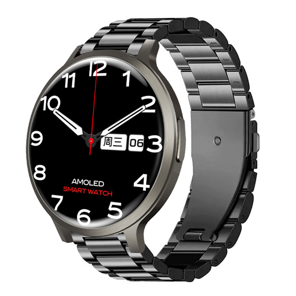 DM90 Men's Smart Watch 1.73inch AMOLED Screen Waterproof BT Call Heart Rate Blood Oxygen Monitoring Sports Health Smartwatch