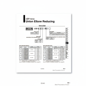 Raccords en fluoropolymère pneumatique SMC LQ1T5A-R5 pièces pneumatiques haute performance - Product Image 1