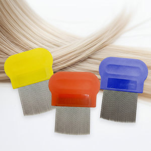 Peigne <span class=keywords><strong>anti</strong></span>-poux en acier inoxydable, manche en plastique, protection des cheveux, prix raisonnable, élimination physique des poux et des lentes, sans poux - Product Image 1