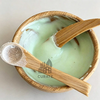 Ensemble de bols à mélanger pour masque facial en bambou écologique avec logo personnalisé, mini-bol naturel pour soins de la peau avec cuillère et spatule, outil pour masque de boue DIY