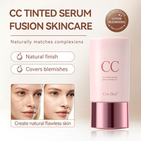 CC Cream Menutupi Noda Kemerahan, Memberikan Riasan Wajah Bercahaya, Hasil Matte Alami, Ringan, Tak Terlihat, Serum Berwarna yang Membetulkan Warna 40g