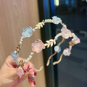 Belle perle fleur bandeau filles et femmes gracieux décor de cheveux pour les occasions décontractées et formelles magnifique accessoire de cheveux - Product Image 3