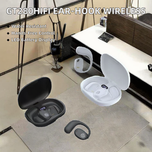Nouveaux écouteurs sans fil GT280HIFI à crochet d'oreille pour V5.4, étanches IPX5, contrôle tactile, haut-parleurs 13 mm, réduction de bruit LED, faible - Product Image 2