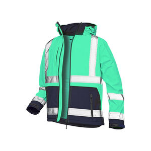 Chaqueta de seguridad de poliéster con flash LED impermeable reflectante de alta visibilidad ANSI Clase 1 para hombres de alta calidad para trabajos de construcción de invierno - Product Image 1