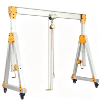 Grue portique mobile et portable en alliage d'aluminium léger, type A, 1T 2T, économique, en promotion pour les acheteurs industriels mondiaux