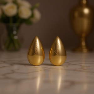 Orecchini a Goccia Leocicia Placcati in Oro, in Lega di Zinco, Classici Unisex alla Moda - Product Image 2