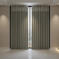 Cortinas Opacas de Poliéster, Alto Nivel de Sombreado, Estilo Retro de Lujo, Adecuadas para Ventanas de Sala de Estar y Dormitorio