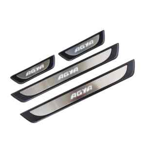 WZXD New Arrival <b>Door</b> Sill Guards <b>Door</b> Sill <b>Plate</b> With LED Black Steel for WIGO 2023 2024 - Product Image 5