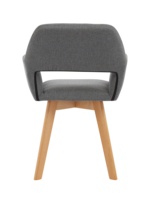 Livraison gratuite American Warehouse Stocked Restaurant fauteuil Simple lin tissu salle à manger chaise avec hêtre lot de 2