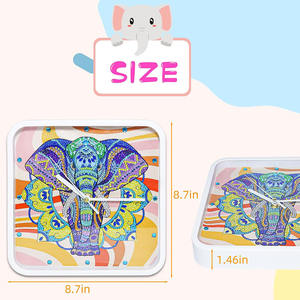 ชุดนาฬิกาผีเสื้อรูปนกทำมือด้วยเม็ดคริสตัลแบบเจาะทรงกลมทรงกลมแบบกำหนดเองได้5D - Product Image 2