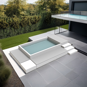 Luxe jardin petite taille fibre de verre piscine canapé lounge piscine piscine piscine modulaire portable piscine hors sol natation - Product Image 1