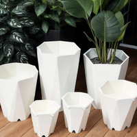 Grand pot de plantes épaissies extra-large moderne en résine plastique verte pour la maison plantes vertes balcon salon pots de fleurs