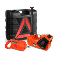 Cric Électrique de Voiture 5-en-1 Portable 5 Tonnes avec Gonfleur de Pneu et Clé Électrique, Kit Cric Hydraulique 12V avec Clé