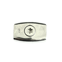 Clip de câble ovale SS316 3 mm en acier inoxydable, accessoire de clôture, avec processus d'électropolissage, connecteur de clip de câble en acier ovale