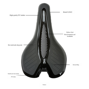 Cojín hueco impermeable para <span class=keywords><strong>bicicleta</strong></span> con ventilación Simple, <span class=keywords><strong>bicicleta</strong></span> de montaña y carretera con luz trasera, sillín de advertencia de seguridad, alfombrilla para asiento delantero - Product Image 6