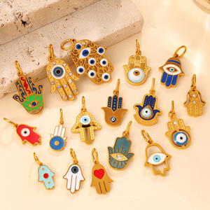 Galeri Hamsa & Jimat Mata |   Liontin Pelindung Nazar dari Baja Anti Karat Berlapis Emas PVD 18K |   Tahan Air & Hipoalergenik - Product Image 3