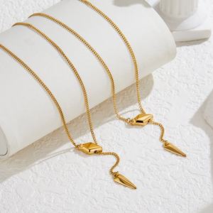 Nouveau design 2025 – Collier en acier inoxydable plaqué or PVD anti-ternissement pour femme – Vente en gros - Product Image 2