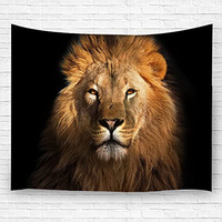 Tapiz de pared con Logo personalizado impreso, Animal, gorila, León, Tigre, póster colgante