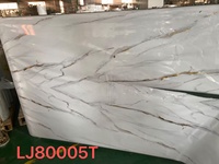 Marbre à dorer 1m de large Panneaux muraux en PVC imperméable pour salle de bain Salle d'eau Lavage de voiture Douche Revêtement mural