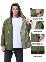 Veste de pluie pour hommes OEM imperméable coupe-vent course à pied imperméable léger pliable avec capuche voyage randonnée veste à capuche pour hommes