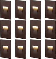 Luminaire encastré en aluminium pour jardin, extérieur, étanche, pour escalier, 3w, applique murale d'intérieur 12v 24v basse tension